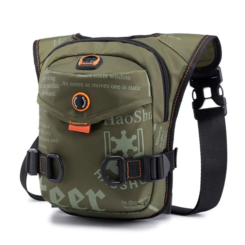 Army Green Мужская нейлоновая поясная сумка для езды на мотоцикле, на бедрах, с несколькими карманами, для гонок, велоспорта, тактических путешествий, пеших прогулок - Цвет: Army Green