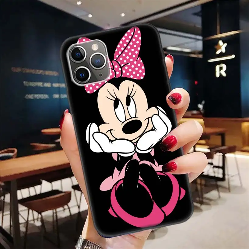 BD061-10 Черный чехол с Минни Маус для Apple iPhone 11 Pro XR 7 8 6 6S Plus X XS MAX 5 5S SE Мягкий силиконовый чехол из ТПУ для телефона - Цвет: BD061-10
