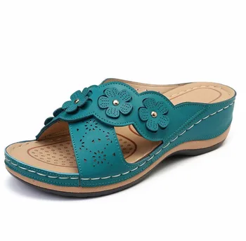 

Women Sandals beach Female Shoes Woman Summer Flowers Ladies Slip-on Flat Beach Women Sandalias