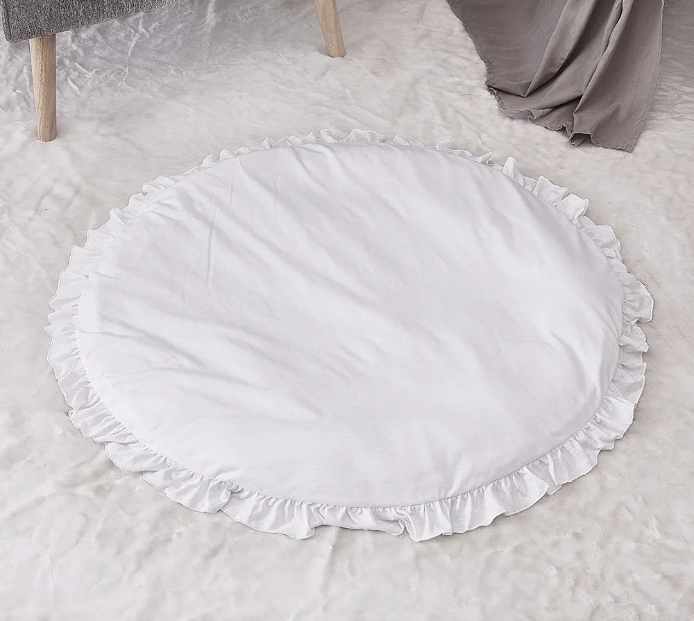 Мягкий игровой коврик для малышей, игрушки, кружевной хлопковый ползающий Круглый Пол, ковер, утолщенный для детской комнаты, мягкое одеяло