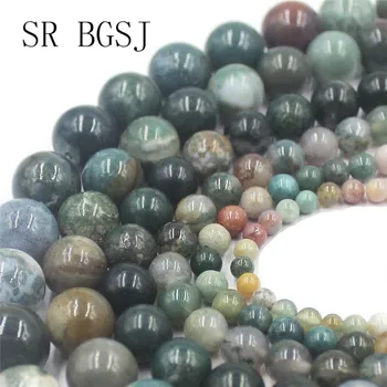 

Free Shipping SR 4 6 8 10 12 14mm Indian Agate Gemstone Genuine Natural Round Stone Loose Beads Strand 15"