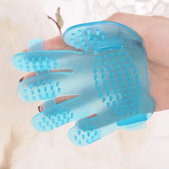 Blue shampoo brush Перчатки для кошек, щетка для домашних собак, самоуход за кошкой, линяющие перчатки для ванны для собак, товары для уборки кошек, перчатки для домашних животных, аксессуары для собак - Цвет: Blue shampoo brush