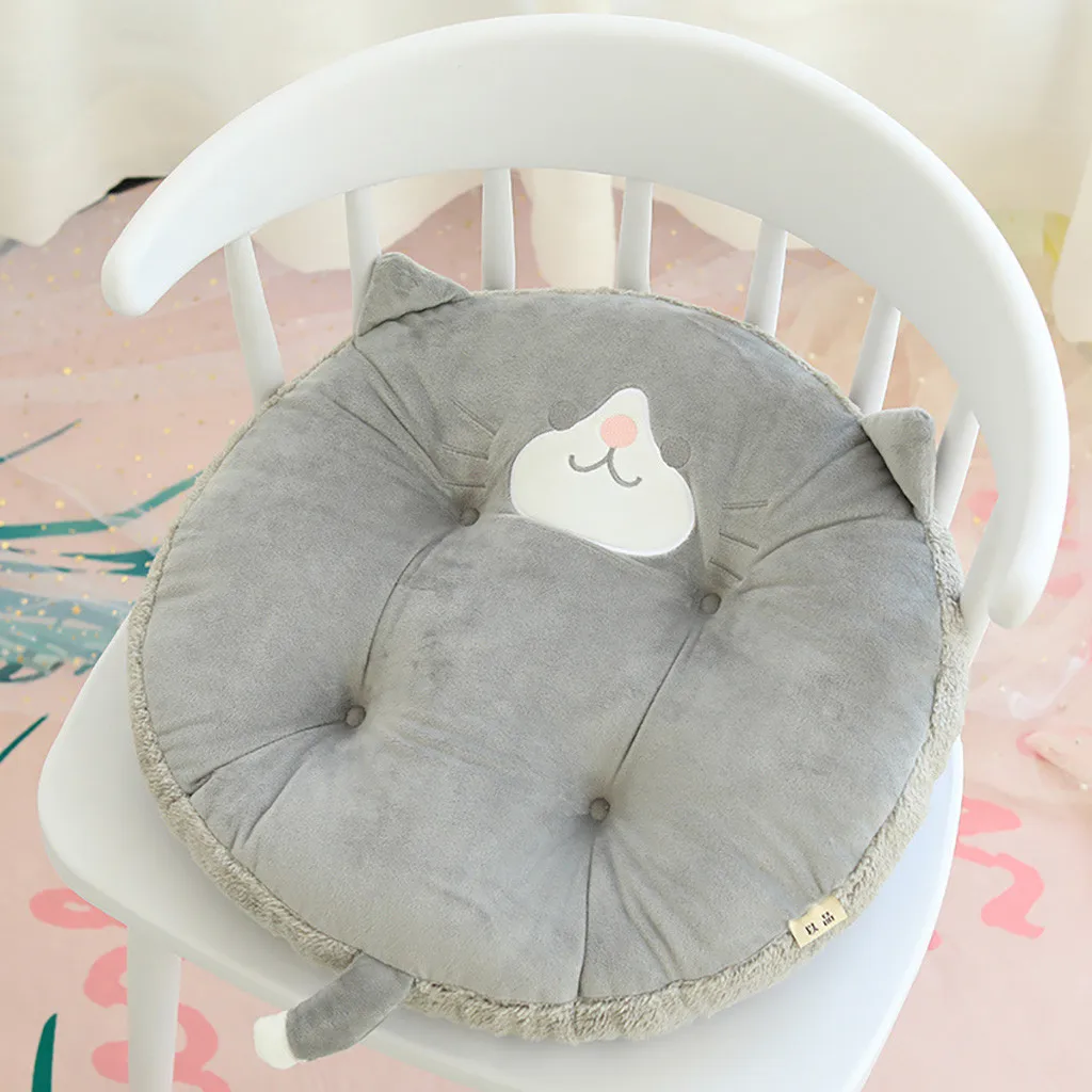 Роскошные мягкие подушки для Сиденья Кресла Подушка Декор милые животные круглая подушка коврик зимняя подушка для дома гостиной