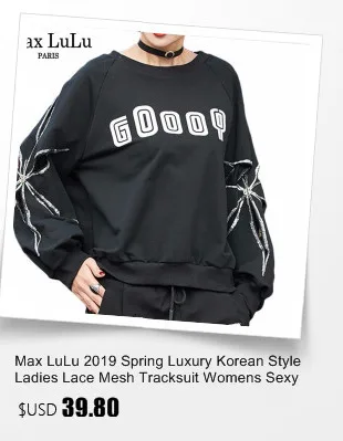 Max LuLu, модные корейские женские весенние толстовки, женские повседневные толстовки с принтом, Женская свободная одежда в стиле хип-хоп размера плюс