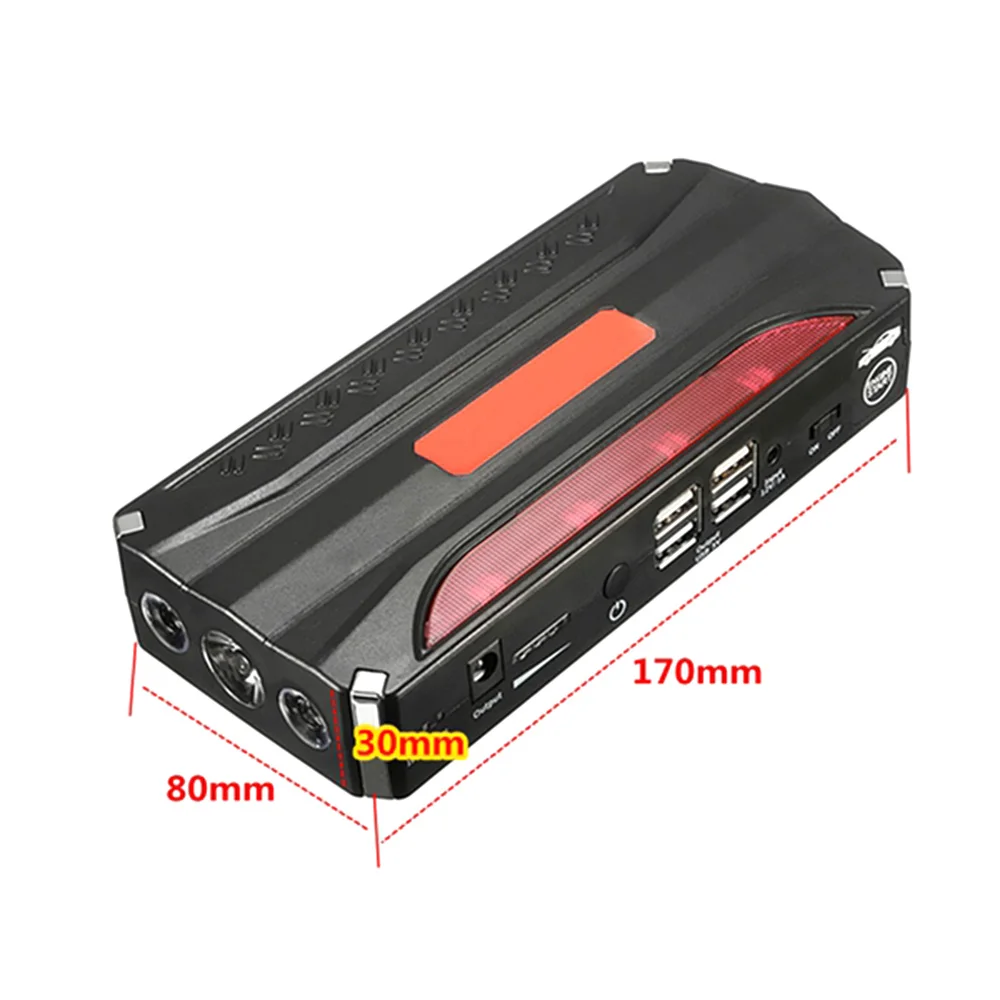 68800mAH 12V USB Car Jump Starter Power Booster Charger Auto Truck SUV Portable Maintainer Kit