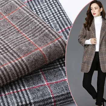 

Classic Woolen Houndstooth Check Tweed Fabric For Sewing Coat Jacket Pants Autumn Winter Thick Fabric For DIY Patchwork 50X150cm
