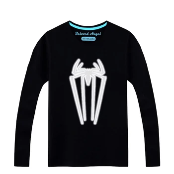 

Baby Boys Girls Clothes Kids Luminous Long Sleeve T Shirt Toddler Costume Children Clothing Cotton T Shirts For Boys Girls