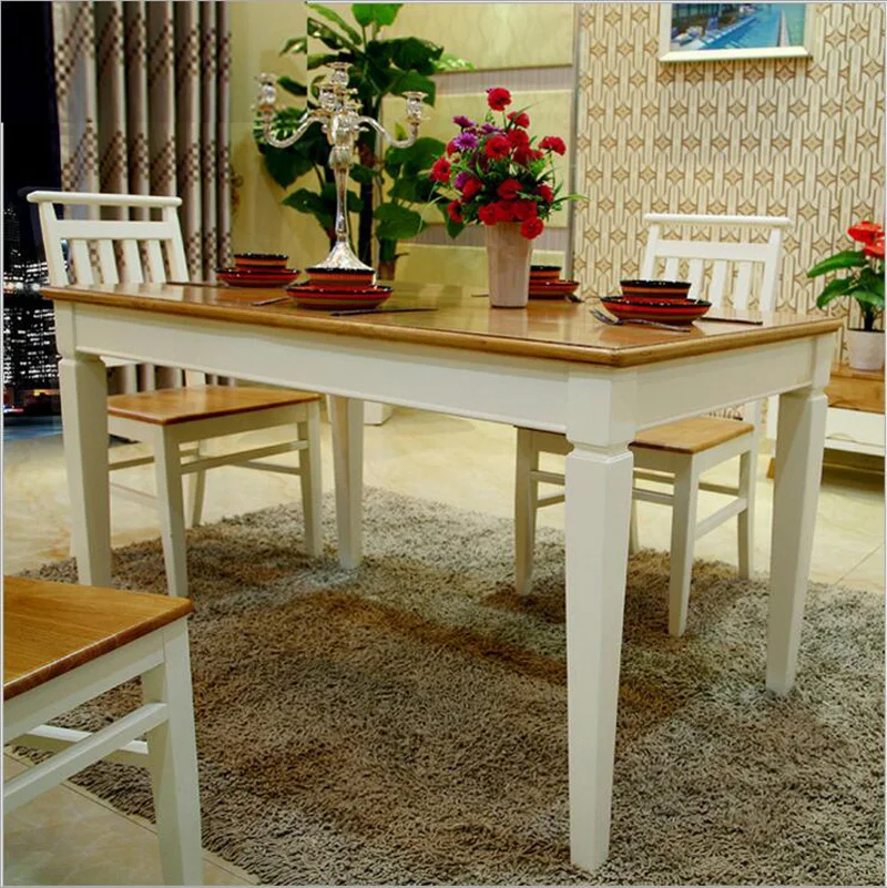 

Antique Style Italian Dining Table, 100% Solid Wood Italy Style Luxury Dining Table Set o1111