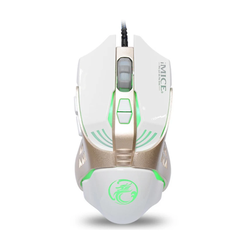 IMICE V5 3200 dpi регулируемая, USB, Проводная RGB оптическая подсветка игровая мышь Поддержка Windows XP/Vista/win9/8/2000