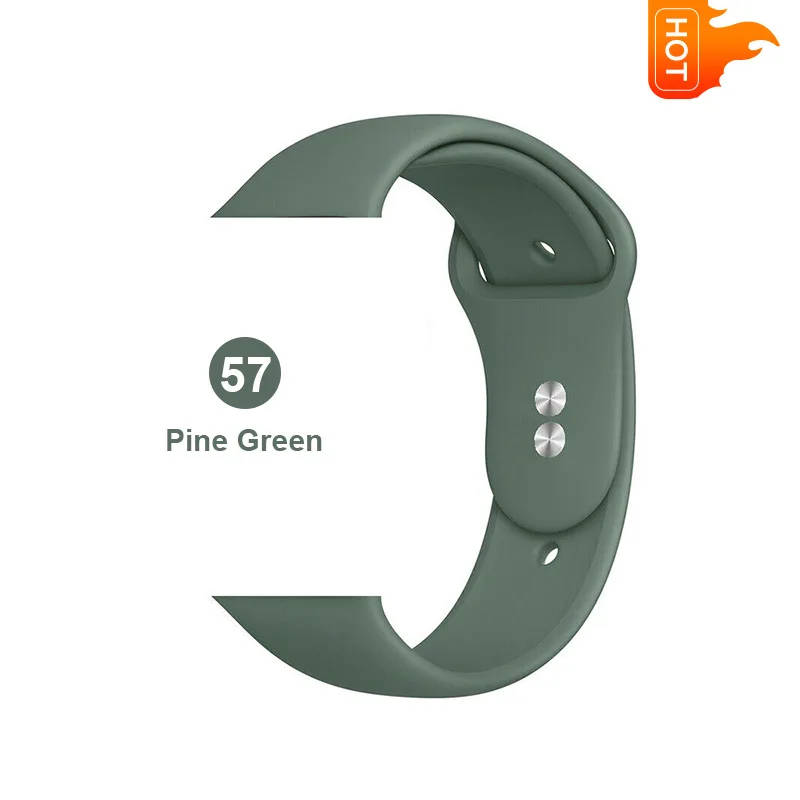 Силиконовый спортивный ремешок для часов Apple Watch 5 4 3 2 1 38 мм 42 мм ремешок для часов iwatch 40 мм 44 мм силиконовый браслет