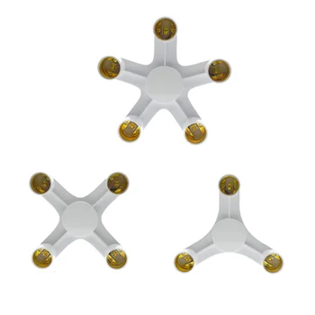 

5 in1 /4 in1/3 in1 E27 Base LED Bulb Holder Socket Splitter Light Lamp Bulb Adapter Holder 1 to 3/4/5 Lamp Bases