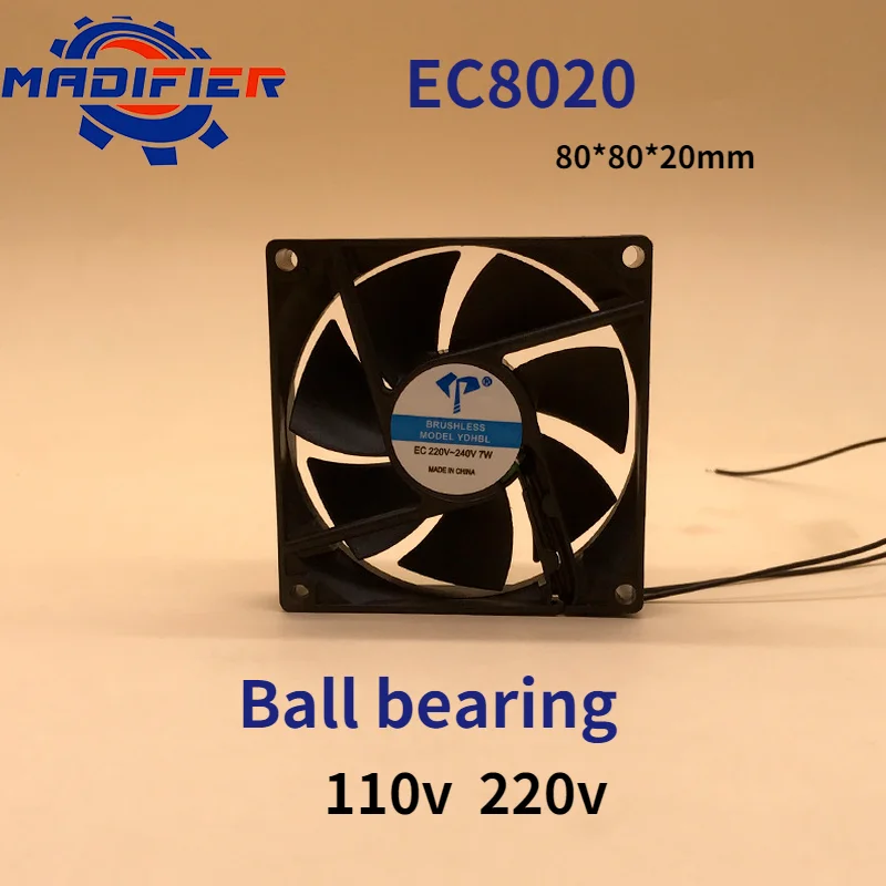 Conversão de Freqüência Industrial Ventilador Bola de Ligação 110v 220v Carro Refrigerador Ventilador de Refrigeração Ec8020 dc