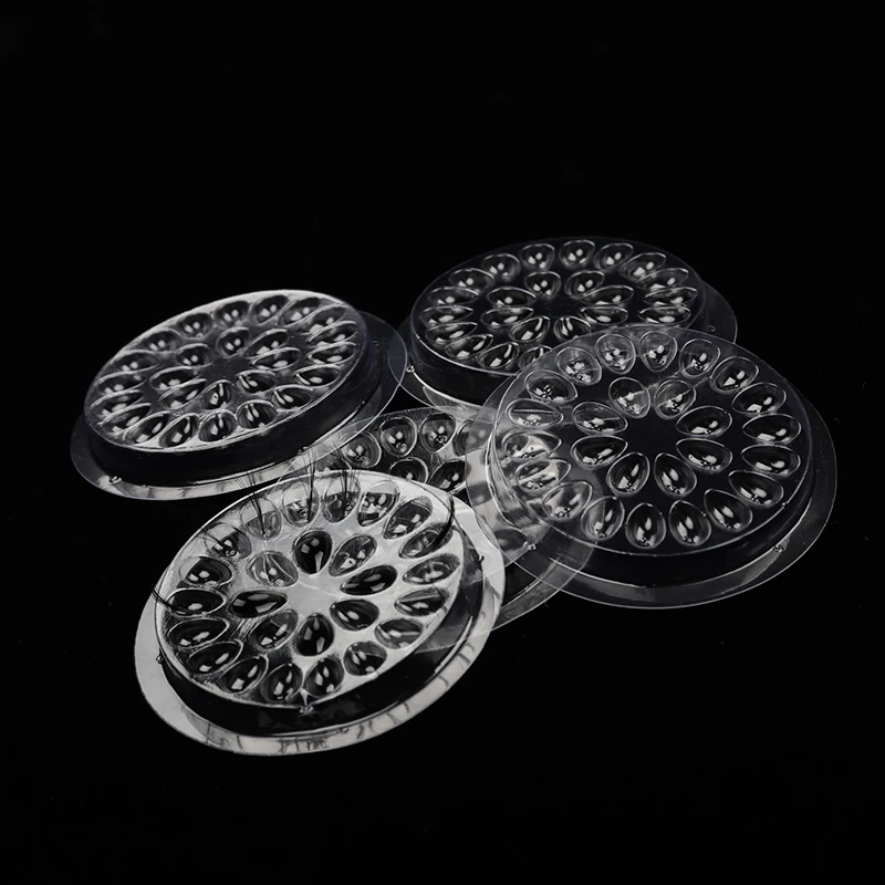 100Pcs Disposable Eyelash Glue Pallet Eyelash Extension Glue Pads Stand Eyelash Plastic Transparent Glue Holder Glue Gasket