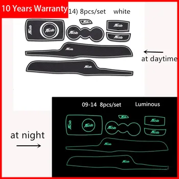 

Door Slot Pad Mat 3D Rubber Mat Interior Cup Cushion Groove Mat Lnterior Anti Slip For Ford Fiesta 2009 - 2014 Car Accessories