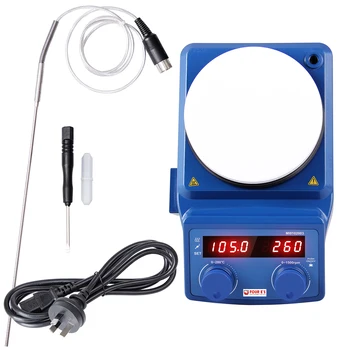 

5 Inch Magnetic Hotplate Stirrer Heater PT1000 100-1500rpm w/ Ceramic Plate AU Plug