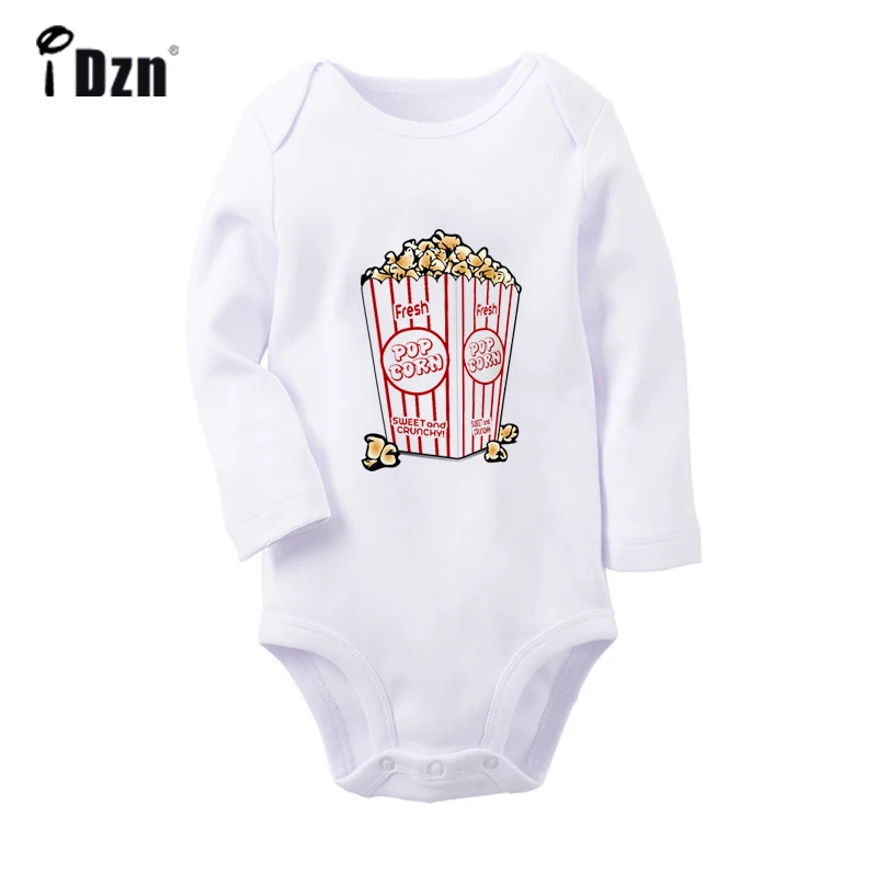 

Rocking Cool LMFAO Funny popcorn Watermelon Design Newborn Baby Bodysuit Toddler Onesies Long Sleeve Jumpsuit Cotton Clothes