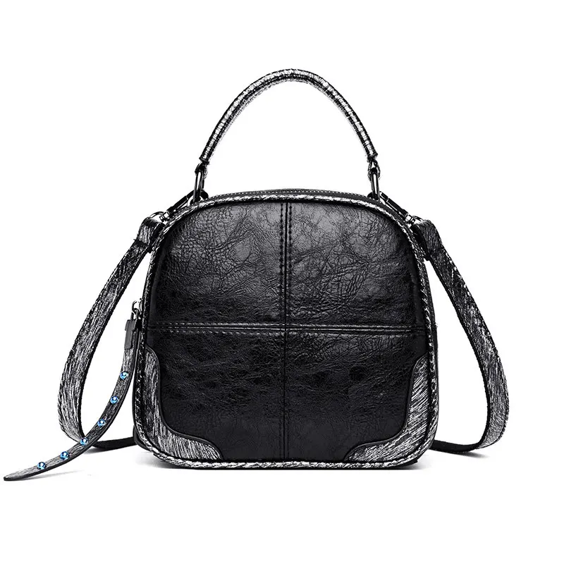 Женский рюкзак для путешествий mochila feminina, женский рюкзак с алмазной лентой, школьная сумка, рюкзак с ручками для загрузки и разгрузки, Sac a Dos - Цвет: Black