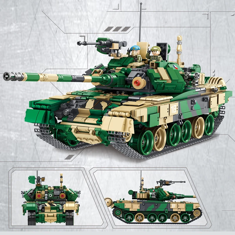 632005 T-90, основной боевой танк, набор строительных блоков, кирпичи, сборные, сделай сам, на день рождения, развивающие игрушки, веселые рождественские подарки, 1773 шт