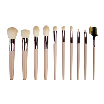 

10Pcs Pink Makeup Brushes Set Blusher Concealer Eyeliner Brush Cosmetic Powder Foundation Eyeshadow Brushes Beauty Make Up Tools