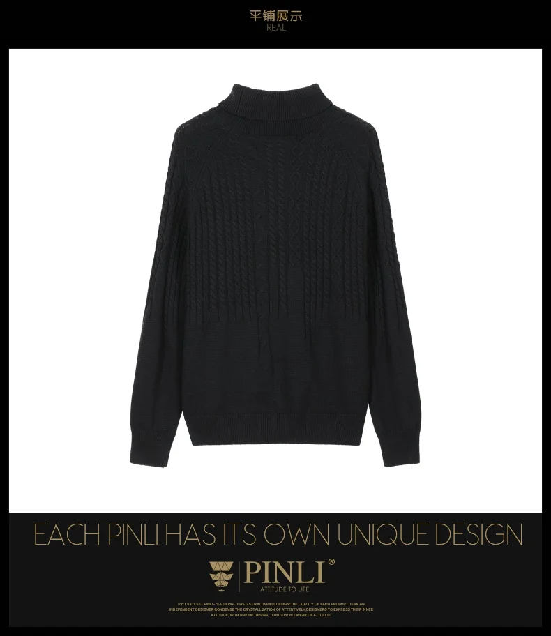 Eden Park однотонные Длинные мужские s Time-limited Pinli осень мужской жаккардовый трикотаж с высоким воротником корректирующий свитер Tide B193410246