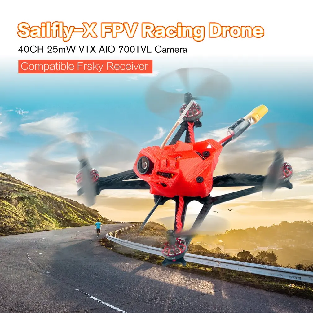 Sailfly-X 105 мм Crazybee F4 PRO 2-3S микро FPV гоночный Дрон PNP BNF с 25 МВт VTX 700TVL камера и приемник EX1102 8500KV мотор