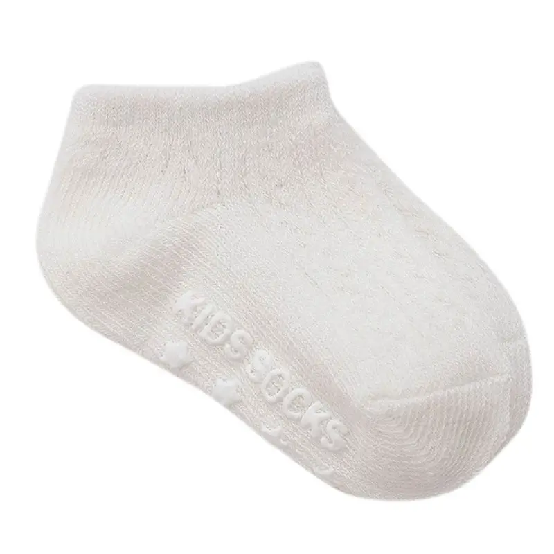 1 пара, детские летние хлопковые тонкие короткие носки для маленьких мальчиков и девочек, новые стильные нескользящие носки - Цвет: White-S