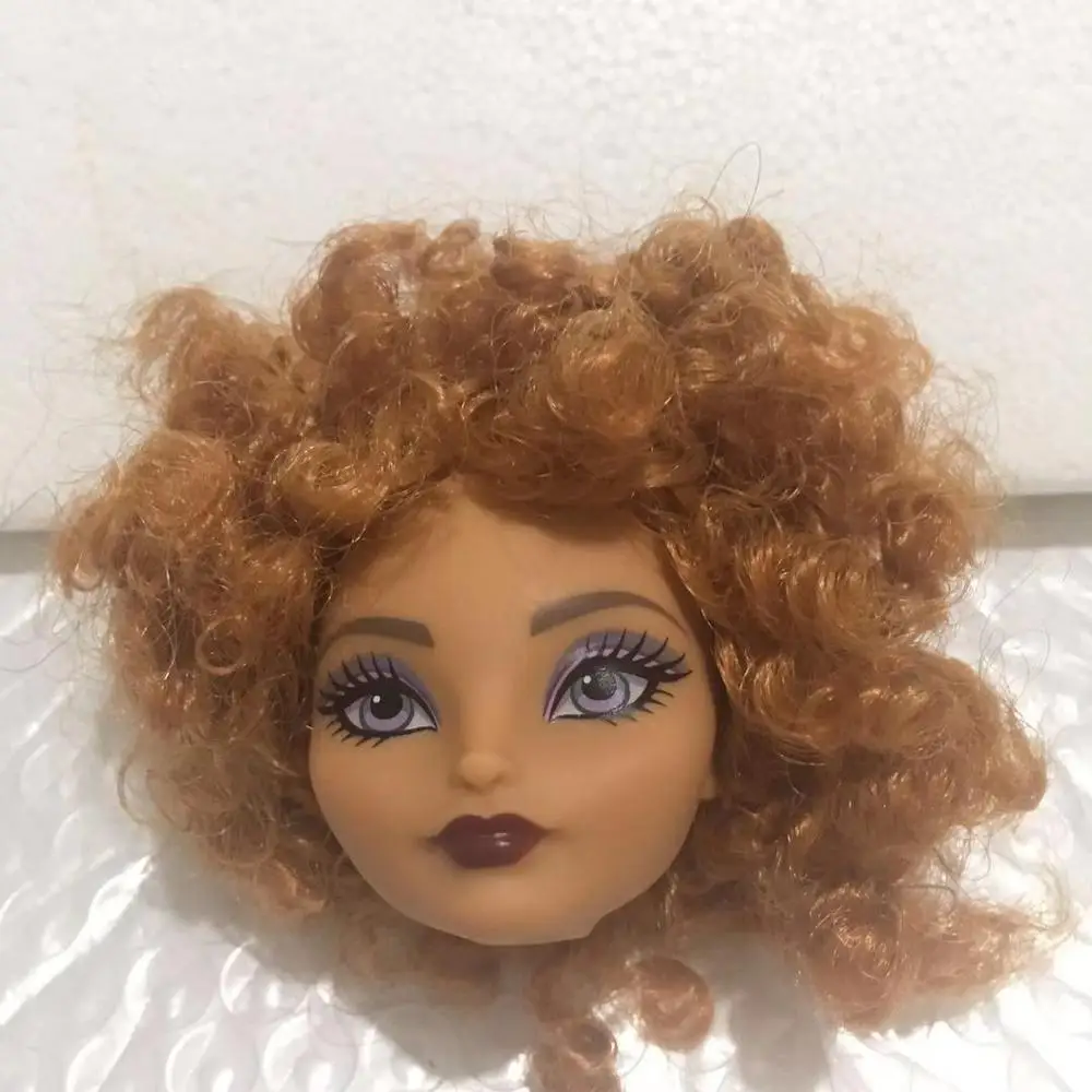 brown curve hair Качественная кукла для девочек игровой домик для девочек DIY кукла с одеждой голова кукла с длинными волосами голова для подарки на день рождения для девочек DIY игрушки - Цвет: brown curve hair