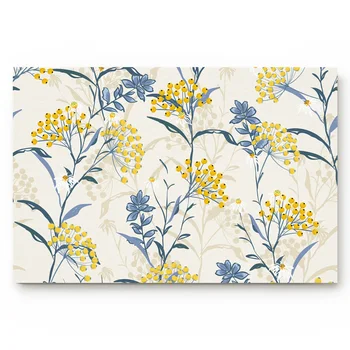 

Summer Plant White Flowers Texture Living Room Doormat Home Environmental Protection Bathroom Door Non-slip Floor Mat