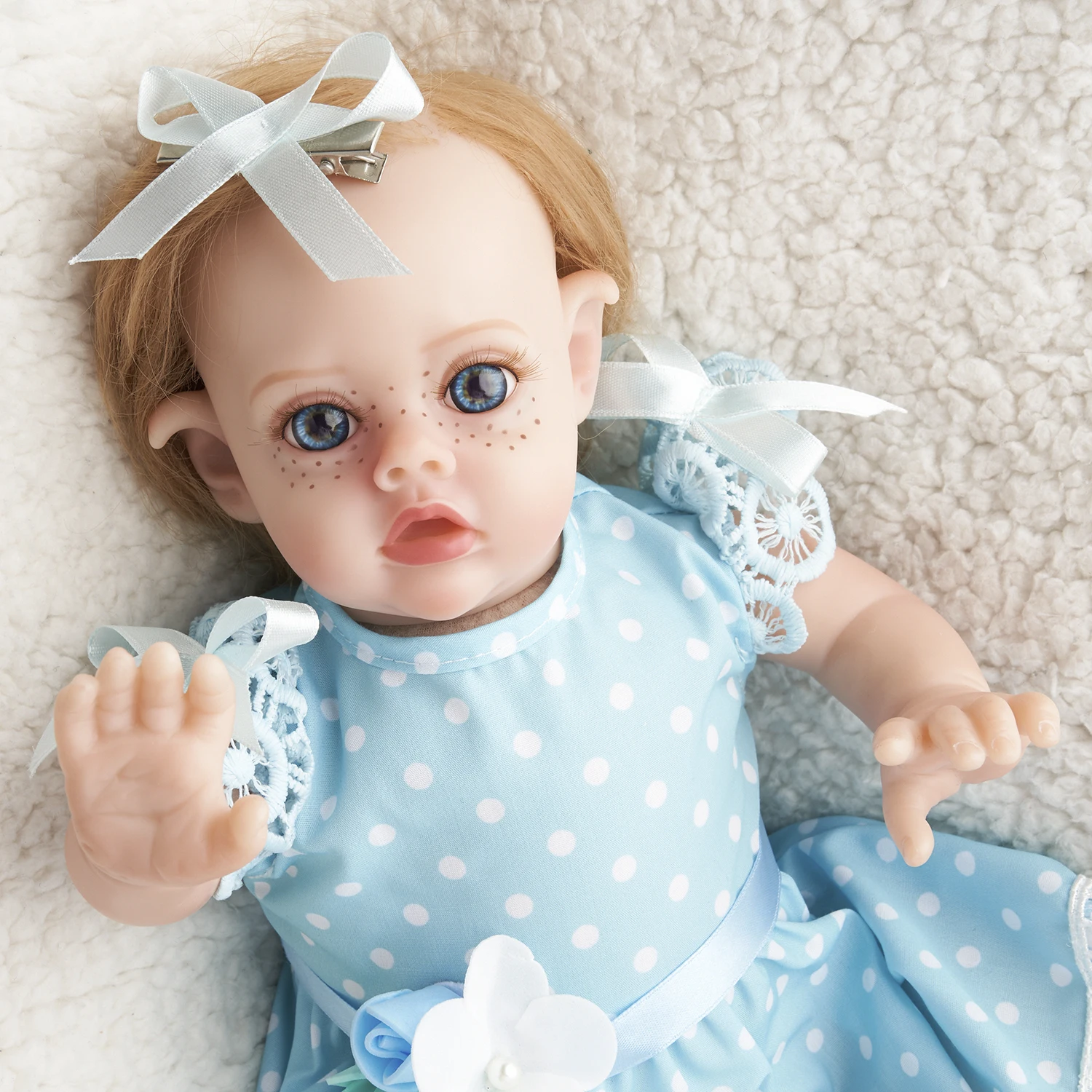

RBG12 Inches Vinyl Princess Reborn Baby Dolls Lifelike New Born Alive Lol Girl Bebe Mini Elf Chrismas Gift Toys for Children