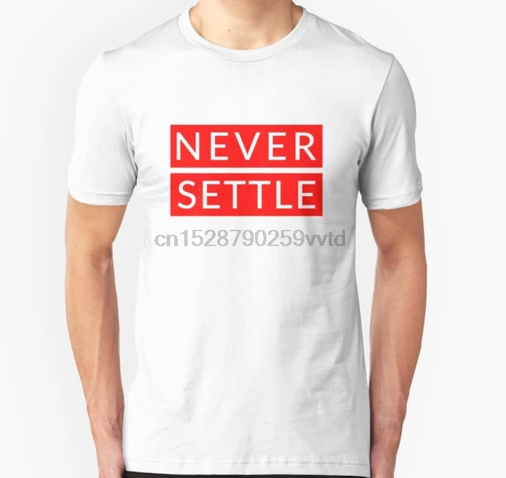 Мужская футболка Never Settle OnePlus, Красная футболка унисекс, женская футболка, топы|Футболки| | АлиЭкспресс