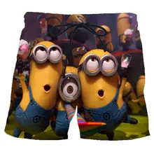 Харадзюку стиль маленький желтый человек 3D мультфильм милые пляжные шорты с рисунком летние забавные готические мужские шорты Уличная Повседневная мужская одежда