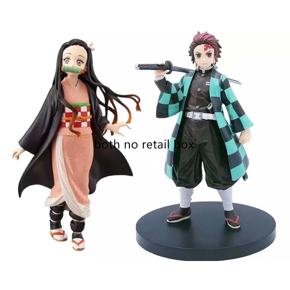 Фигурки демонов, истребителей, аниме, Kimetsu no Yaiba, Аниме фигурки, Kamado Tanjirou Kamado Nezuku, ПВХ Модель, куклы, коллекционные игрушки - Цвет: both no box