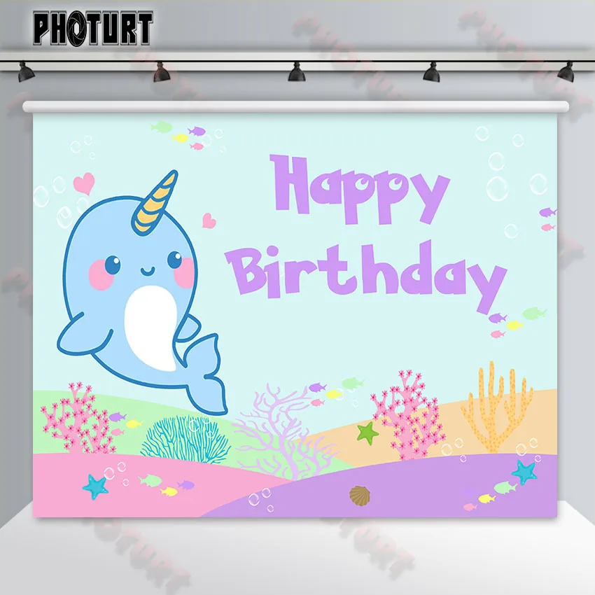 Фотофон для новорожденных с изображением подводной акулы из полиэстера |