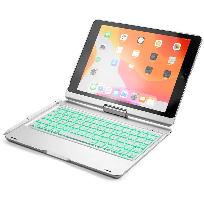 Чехол для iPad 10,2, тонкий, 7 цветов, с подсветкой, Беспроводная Bluetooth клавиатура, чехол, чехол для, iPad 10,2