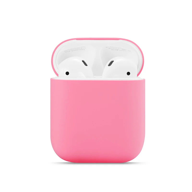 Ультратонкий протектор для наушников для Airpods чехол силиконовый Bluetooth наушники Защитный Чехол 17 цветов для Air pods аксессуары