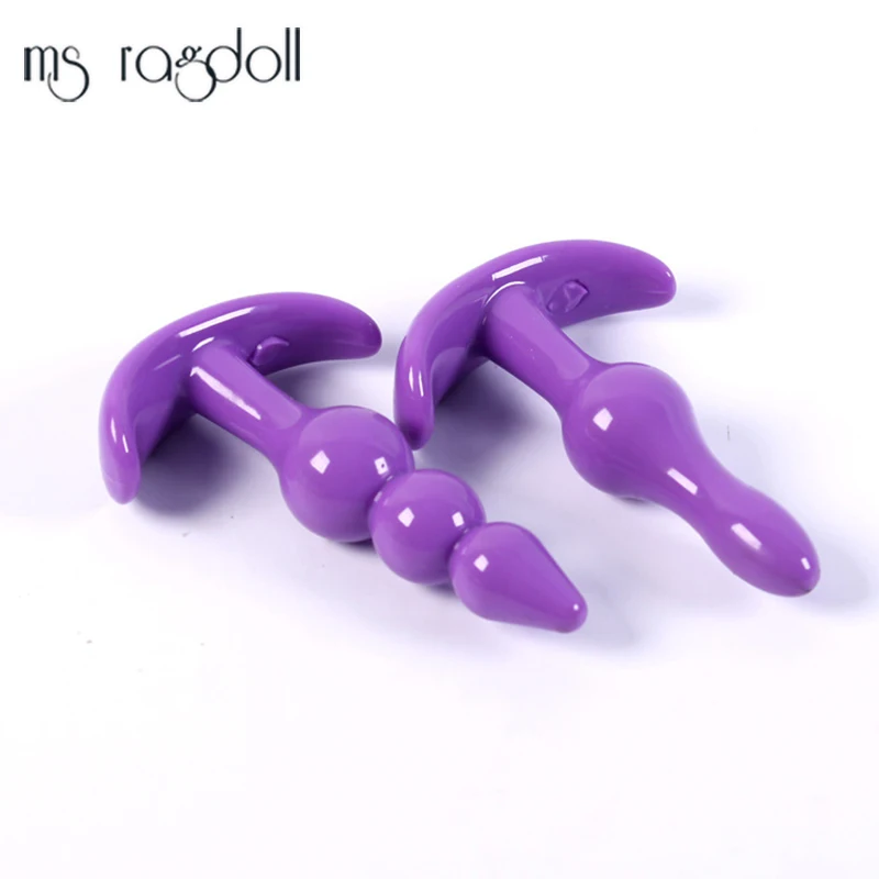 Мягкая резиновая Анальная пробка ms ragdoll шарики для оргазма вагины клитора