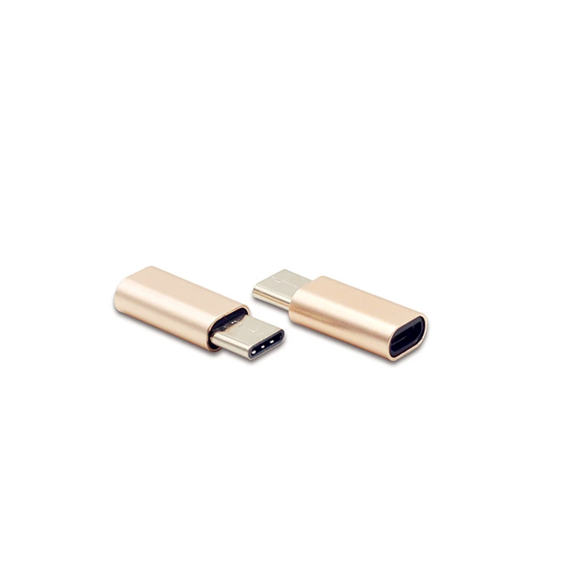 gold Адаптер USB C к Micro USB OTG кабель type C конвертер для Macbook samsung Galaxy s8 s9 huawei p20 pro p10 OTG адаптер - Цвет: gold
