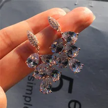 Роскошные женские серьги-гвоздики с подвесками модные вечерние серьги с надписью Love для женщин креативный Серебряный однотонный цвет розовое золото свадебные серьги