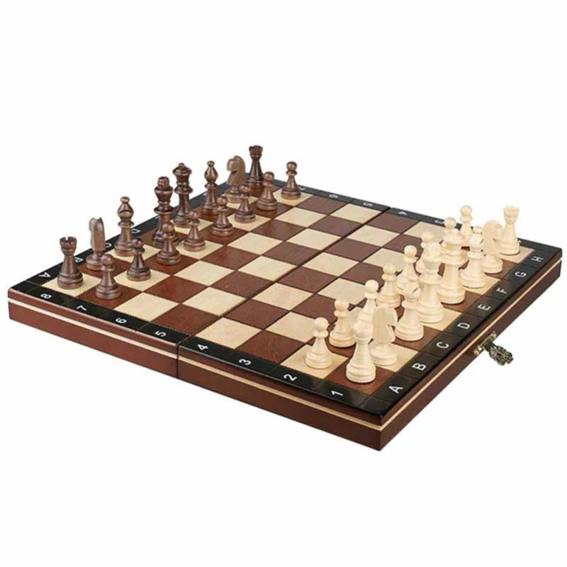 海外最新 子供と大人のための豪華な木製チェス 手作り 無垢材 チェス パズル 旅行 ボードゲーム 家族のテーブルゲーム 絶対的存在へ 手放せない極上 Rcautomacaocomercial Com Br