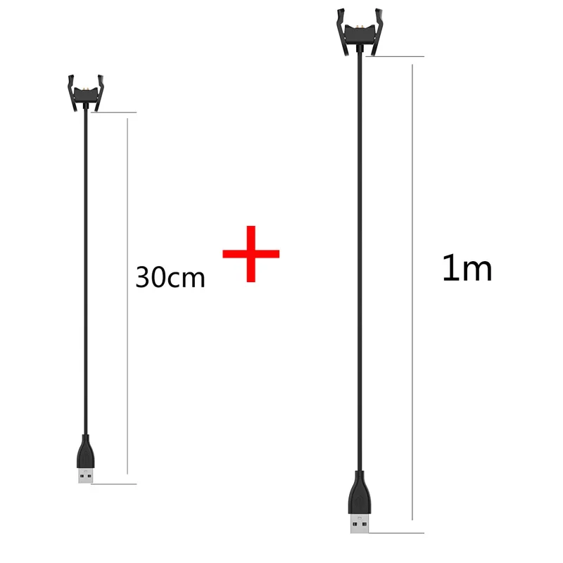 0.3M and 1M USB Charging Cable Disassembly-free Fast Cable Charger Adapter For Xiaomi Mi Band 4 NFC - Цвет: 0.3M and 1M