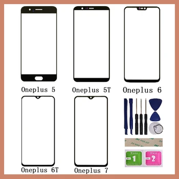 

Mobile Touch Screen Outer Glass For Oneplus 5 5T 6 6T 7 Touch Screen Sensor Front Panel Digitizer Glass Cover Replacement