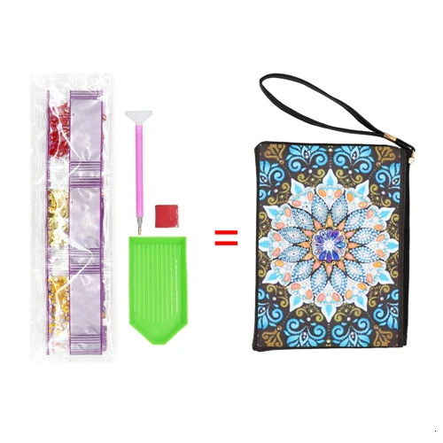 AZQSD DIY цветок особой формы алмазной живописи браслет кошелек для женщин клатч сумка для хранения подарок на день рождения - Цвет: JHB009