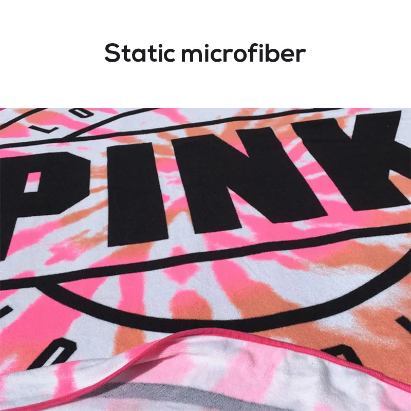 Microfiber Round Beach Towel Beach Mat European and American Style Print Beach Towel Portable Swimming Towel Bath Travel Towels