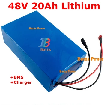 

Hot sale 1500W 48v lithium ion battery 48v 20Ah battery for electric Bike Motocycle Scooter +BMS+Charger