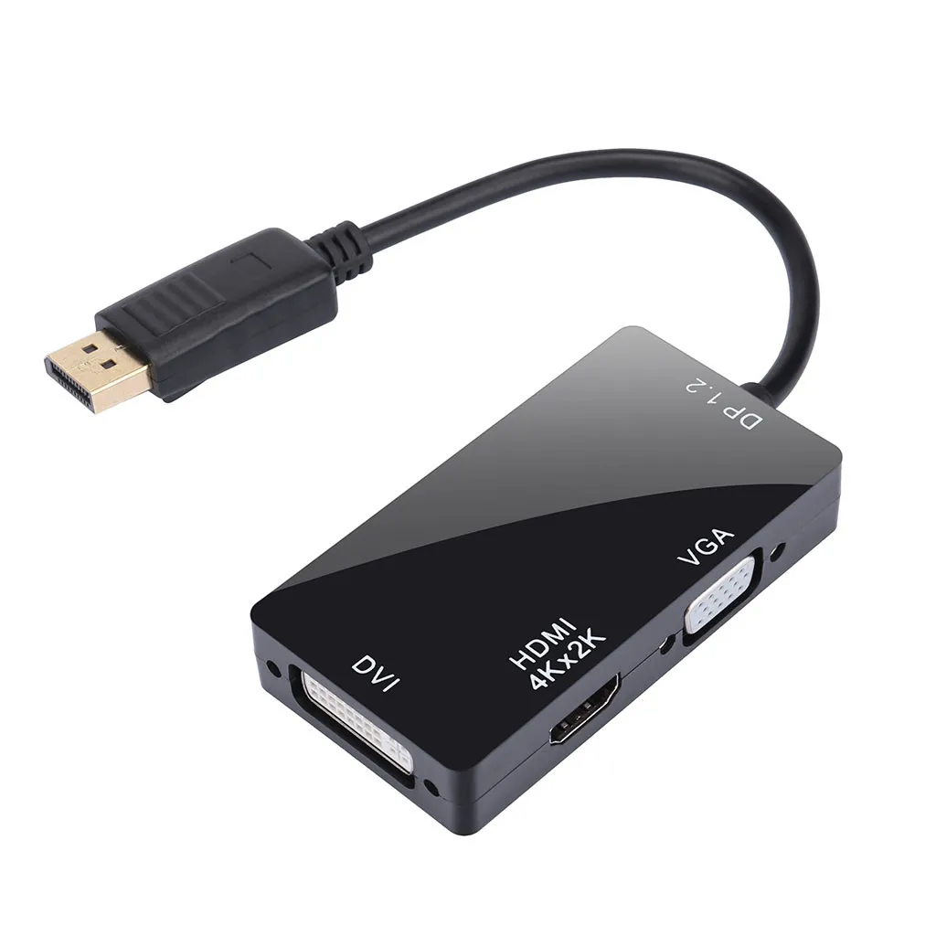 DisplayPort 1,2-HDMI 4K DVI VGA 3 в 1 Многофункциональный Кабель-адаптер конвертер