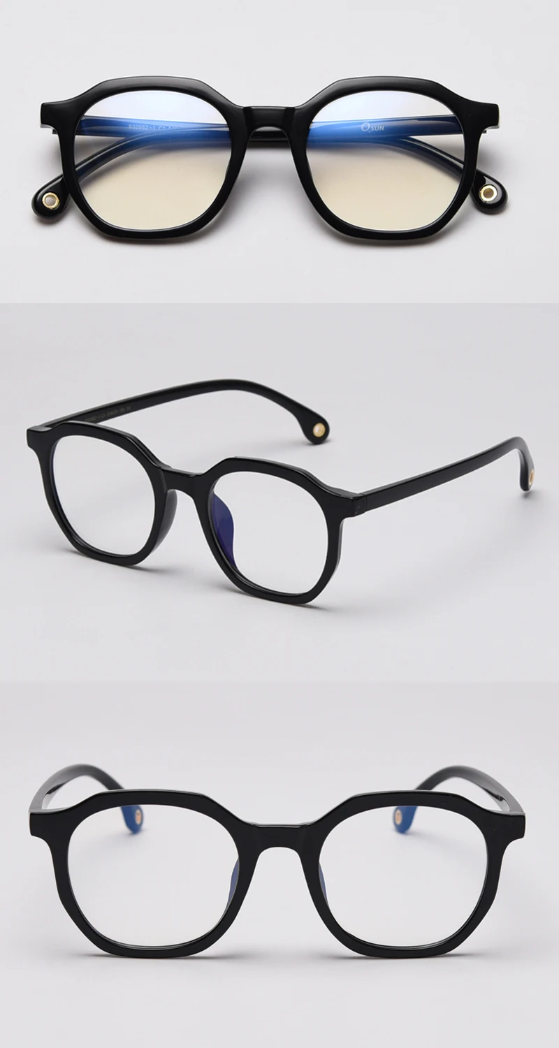 Peekaboo Ретро полигон синий экран очки корейский стиль прозрачные линзы леопард мужские очки по рецепту женские аксессуары