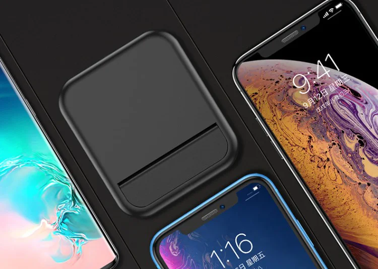 Складная 10 Вт Беспроводная Индукционная зарядная подставка для iPhone Беспроводная зарядная подставка для iPhone 11 XS Max 8 X XR samsung S8 S9 S10 Mi9
