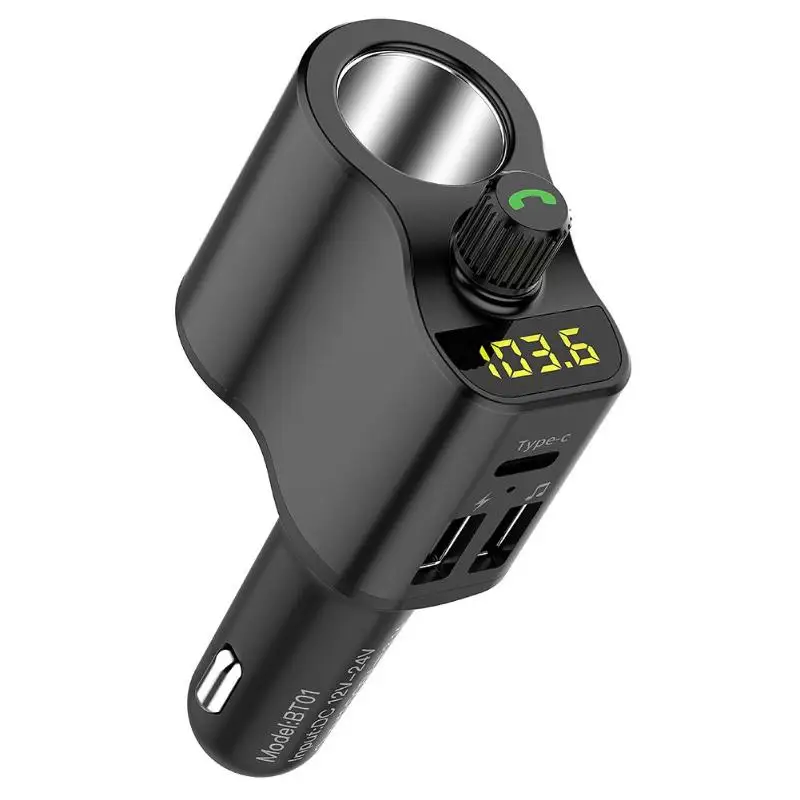 BT01 Bluetooth FM передатчик беспроводной модулятор Handsfree автомобильный комплект MP3 плеер 3.1A Тип C USB зарядное устройство