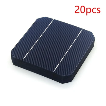 

125Mm 2.8W a Grade Monocrystalline Silicon Solar Cells 5x5 for Diy Solar Panels 20Pcs