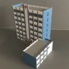 1:150 N Scale Sand Table Decoration DIY Assembly Model Hospital Building 4